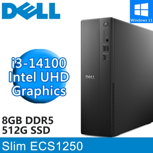 DELL Slim ECS1250-R1308BTW(i3-14100/8G DDR5/512G PCIE/W11)