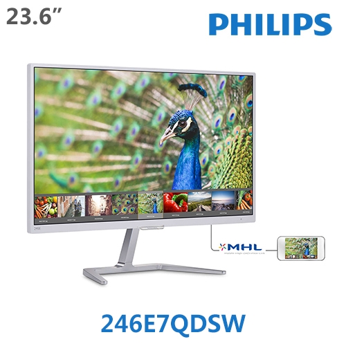 飞利浦 246e7qdsw 24型 pls/1920x1080/2千万:1/5ms/1a1d1h/壁挂/白色