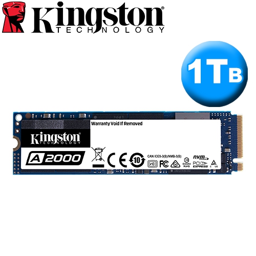 金士顿a2000 1tb m.2 pcie ssd (读:2200m/写:2000/tlc颗粒/5年保)