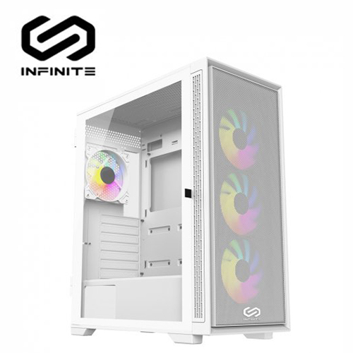 INFINITE LITE L370 WHITE(ATX/4xARGB/U3/白化/側開玻璃/VGA 36cm/CPU高16.5cm)