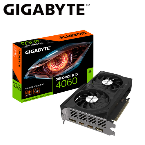 技嘉 N4060WF2OC-8GD RTX 4060 WINDFORCE OC 8G(2475 MHz/19.2cm/8GB DDR6/2H/2DP/三風扇/註4年)