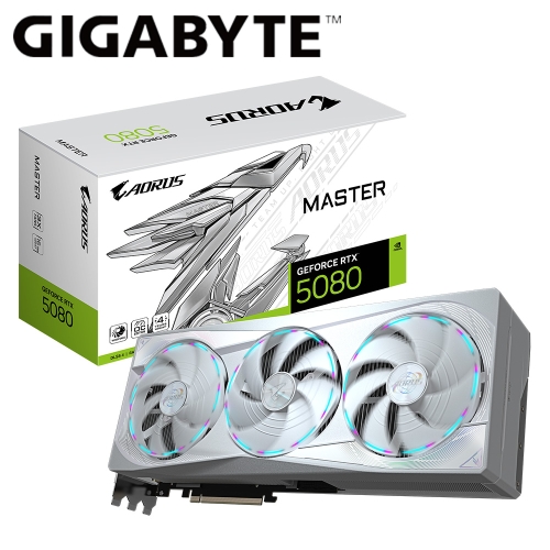 (搭機更優惠)技嘉 N5080AORUS M ICE-16GD AORUS RTX 5080 MASTER ICE 16G(2805MHz/16GB GDDR7/1H3DP/三風扇/36cm/註5年)