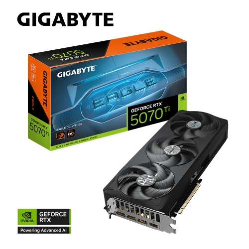 技嘉 N507TEAGLE OC-16GD RTX5070Ti EAGLE OC SFF 16G(TBD MHz/16G DDR7/30.4cm/三風扇/註五年)