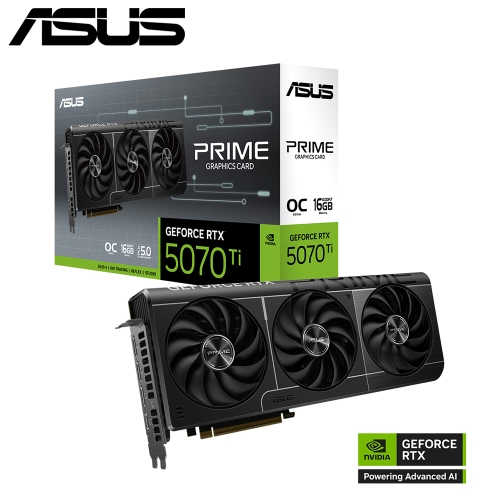 華碩 PRIME-RTX5070TI-O16G(2527MHz/1H3DP/三風扇/30.4cm)