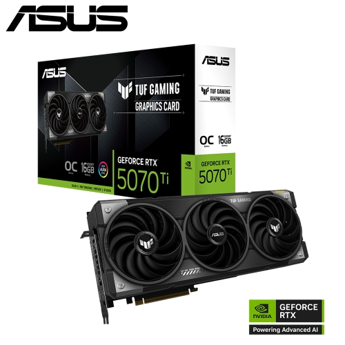 華碩 TUF-RTX5070TI-O16G-GAMING(2610MHz/2H3DP/三風扇/32.9cm)