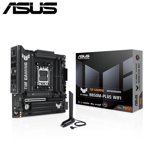 華碩 TUF GAMING B850M-PLUS WIFI(M-ATX/3xM.2/4xSATA/Realtek2.5G/Wi-Fi 6E/註五年)