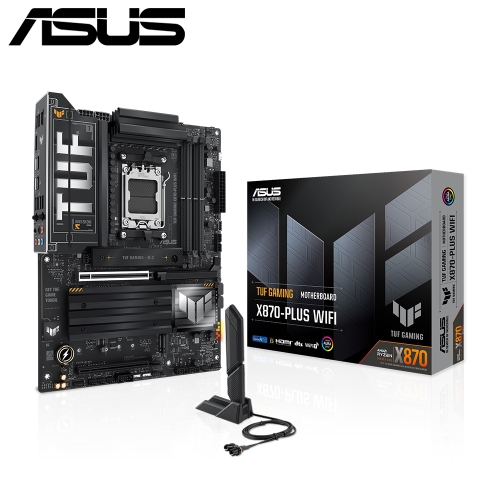 華碩 TUF GAMING X870-PLUS WIFI(ATX/4xM.2/2xSATA/Realtek2.5G/Wi-Fi 7/註五年)
