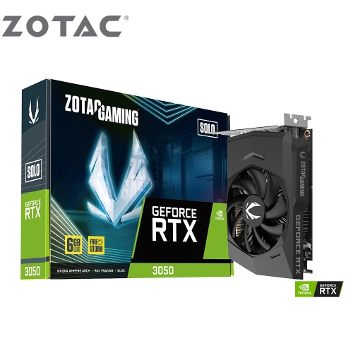ZOTAC GAMING GeForce RTX 3050 6GB GDDR6 Solo(1470Mhz/1H3DP/15.08cm/單風)