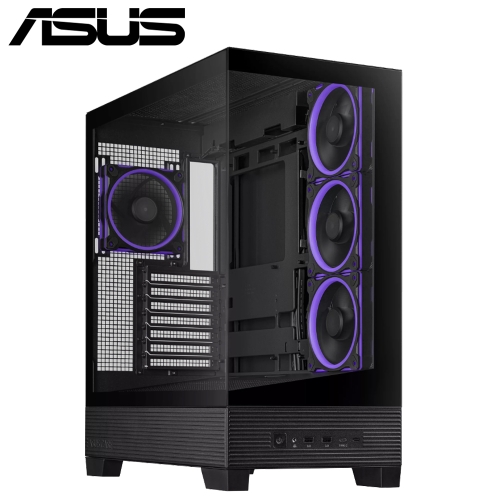 華碩 A31 PLUS 黑 ATX/顯卡長38/U高16.5/全景玻璃/支援背插/傾斜基座/ARGB風扇*4