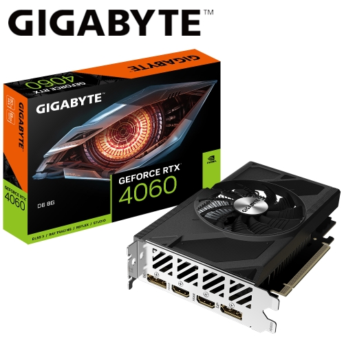 技嘉 N4060D6-8GD RTX 4060 D6 8G(2460 MHz/17cm/8GB DDR6/2H/2DP/單風扇/註4年)
