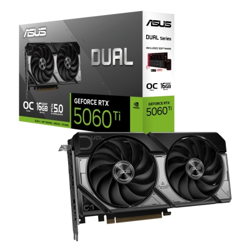 華碩 DUAL-RTX5060TI-O16G(2632Mhz/16G DDR7/1H3DP/22.9cm/雙風扇)