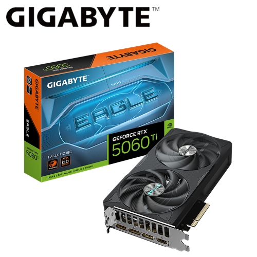 技嘉 N506TEAGLE OC-16GD RTX 5060 Ti EAGLE OC 16G(2617Mhz/16G DDR7/1H3DP/21.5cm/雙風扇/註5年)