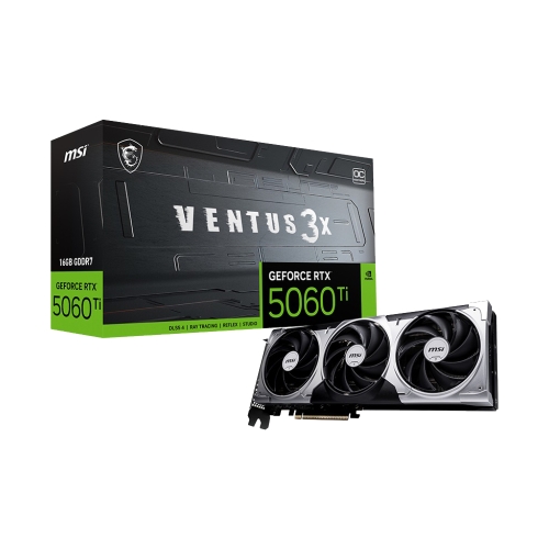 微星 RTX 5060 Ti 16G VENTUS 3X OC(2617MHz/1H3DP/30.6cm/三風扇)