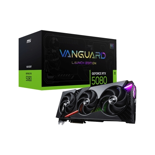 微星 RTX5080 16G VANGUARD SOC LAUNCH EDITION(2745Mhz/1H3DP/35.7cm/三風扇)