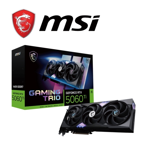 微星 RTX5060TI 16G GAMING TRIO OC(2662MHz/1H3DP/30cm/三風扇)