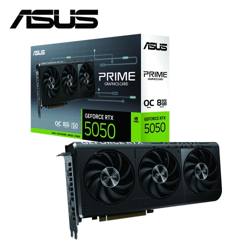華碩 PRIME-RTX5050-O8G(2707Mhz/1H3DP/26.83cm/三風扇)